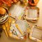 100 Pcs - Thanksgiving Paper Plates and Napkins Disposable Tableware Set for 25 Guests(orange, brown)10.31 x 10.28 x 2.6 inches